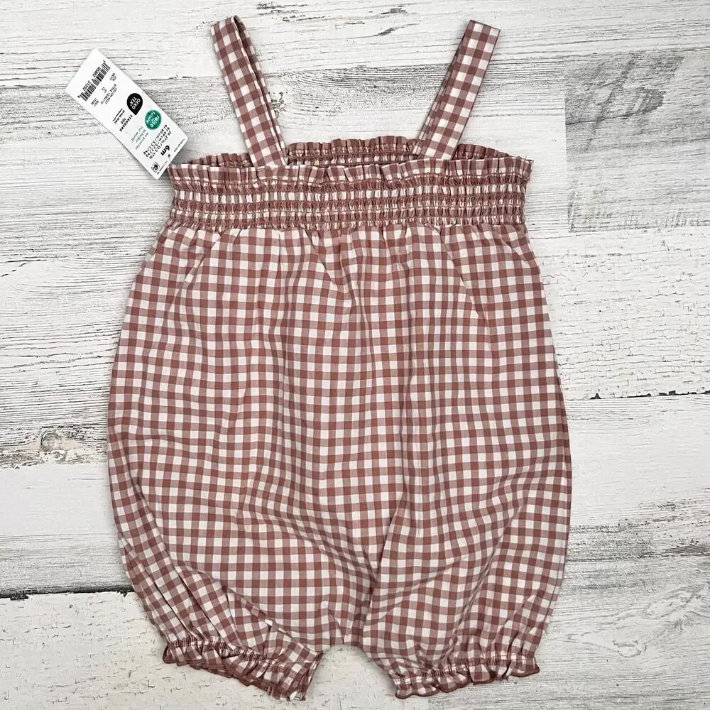 🦋3/$30 Carter’s Baby Romper Bundle 6M Girl 3pc Floral Gingham Check Summer